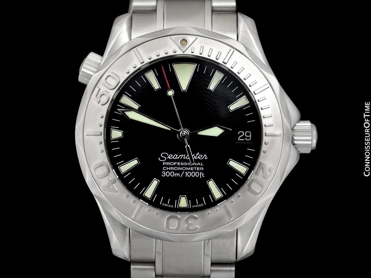 Omega Seamaster 300M Professional Diver Mens Midsize Automatic Chronometer Watch 2236.50 - Stainless Steel & 18K White Gold