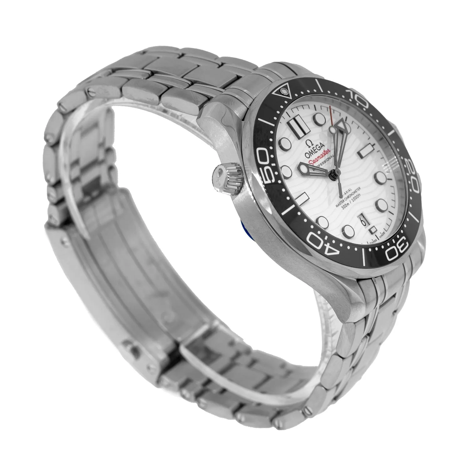 Omega Seamaster Diver 300m Co-Axial Master Chronometer 42mm Stainless Steel White Index Dial 210.30.42.20.04.001