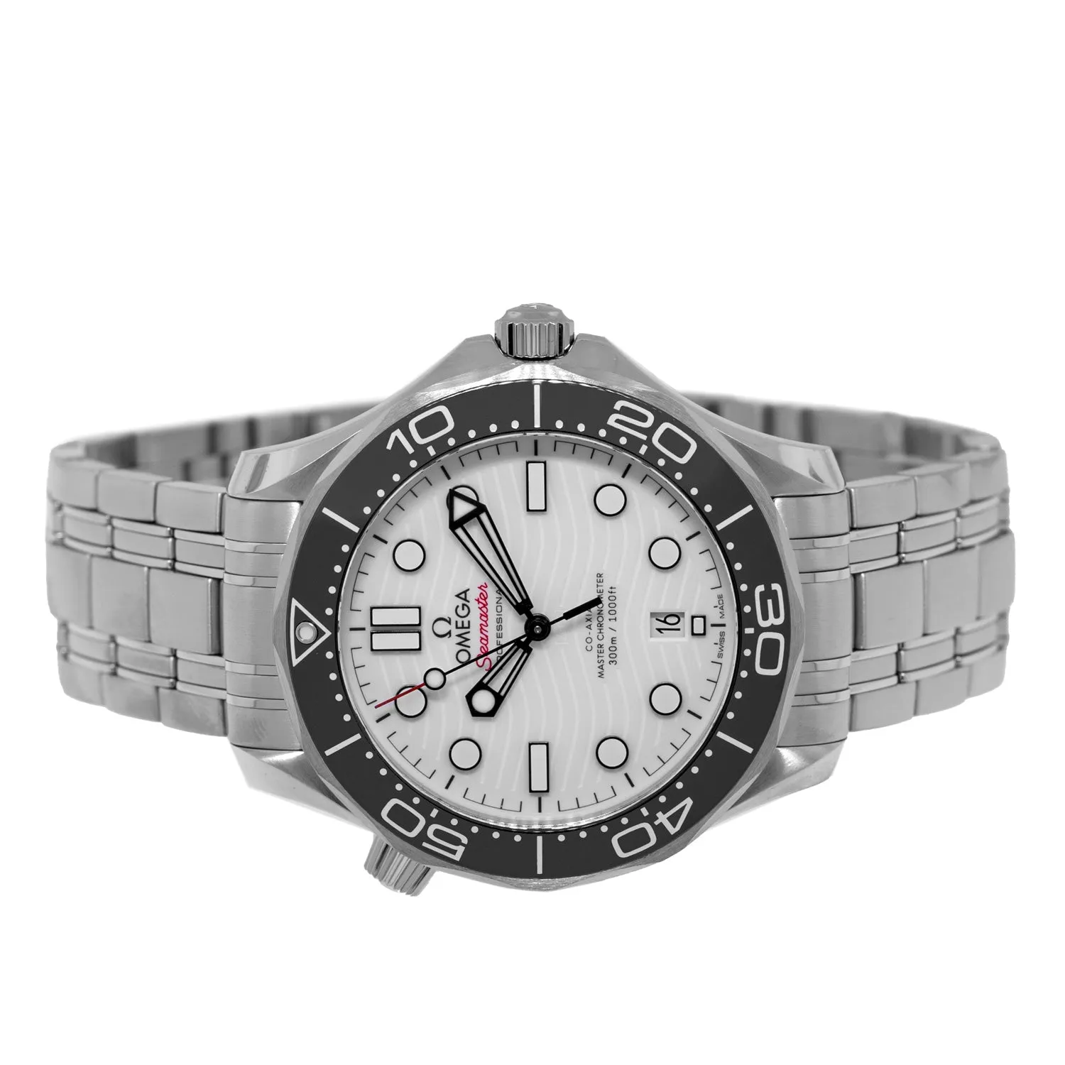 Omega Seamaster Diver 300m Co-Axial Master Chronometer 42mm Stainless Steel White Index Dial 210.30.42.20.04.001