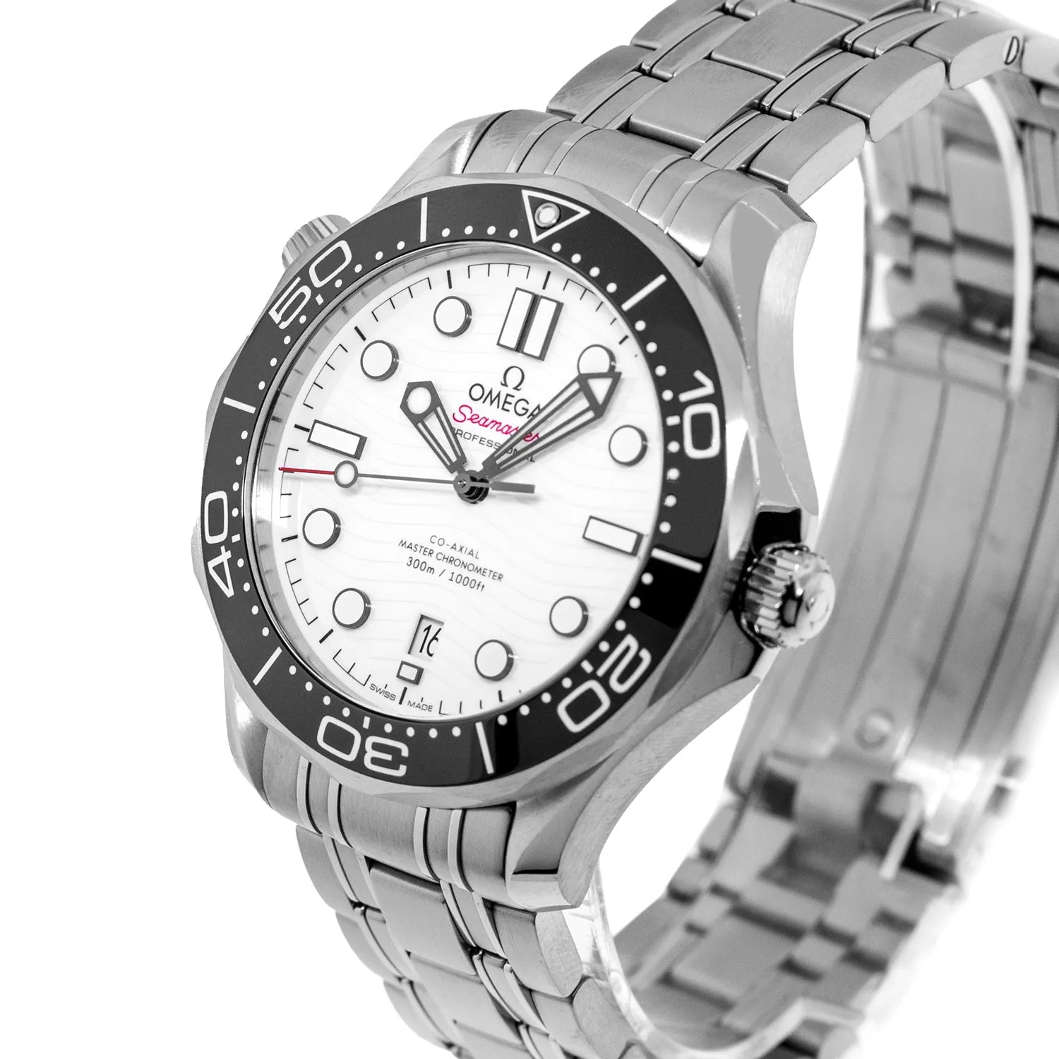 Omega Seamaster Diver 300m Co-Axial Master Chronometer 42mm Stainless Steel White Index Dial 210.30.42.20.04.001