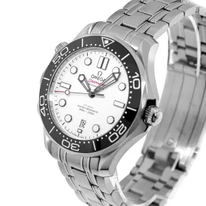 Omega Seamaster Diver 300m Co-Axial Master Chronometer 42mm Stainless Steel White Index Dial 210.30.42.20.04.001