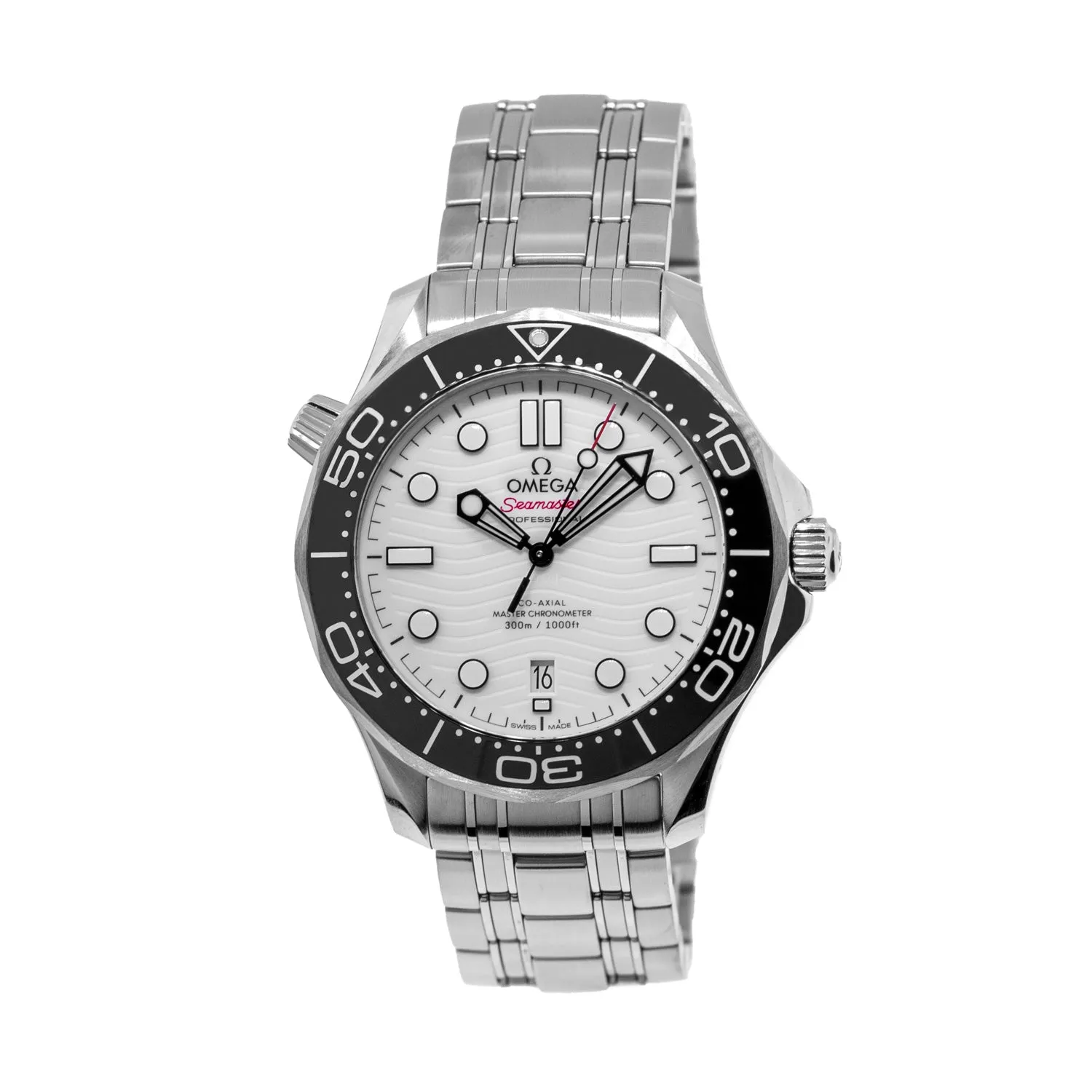 Omega Seamaster Diver 300m Co-Axial Master Chronometer 42mm Stainless Steel White Index Dial 210.30.42.20.04.001