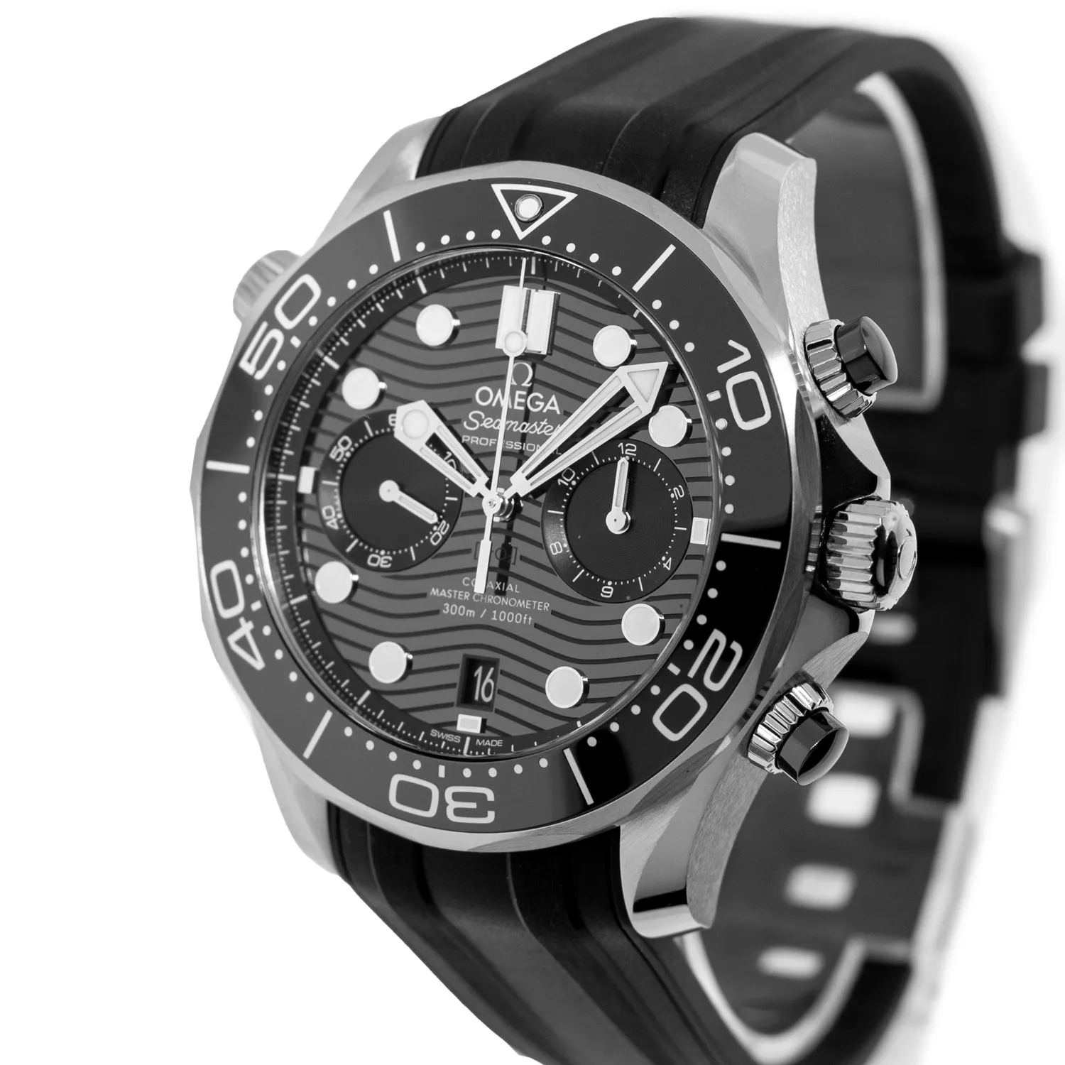 Omega Seamaster Diver 300m Co-Axial Master Chronometer Stainless Steel Black Index Dial 210.32.44.51.01.001
