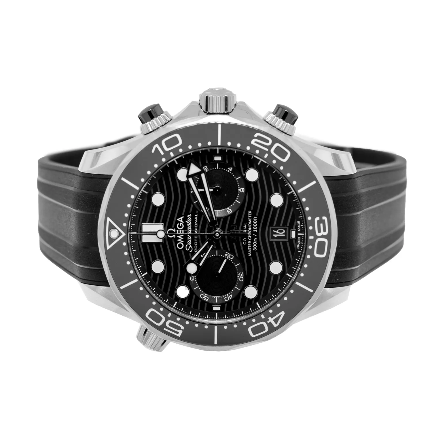 Omega Seamaster Diver 300m Co-Axial Master Chronometer Stainless Steel Black Index Dial 210.32.44.51.01.001