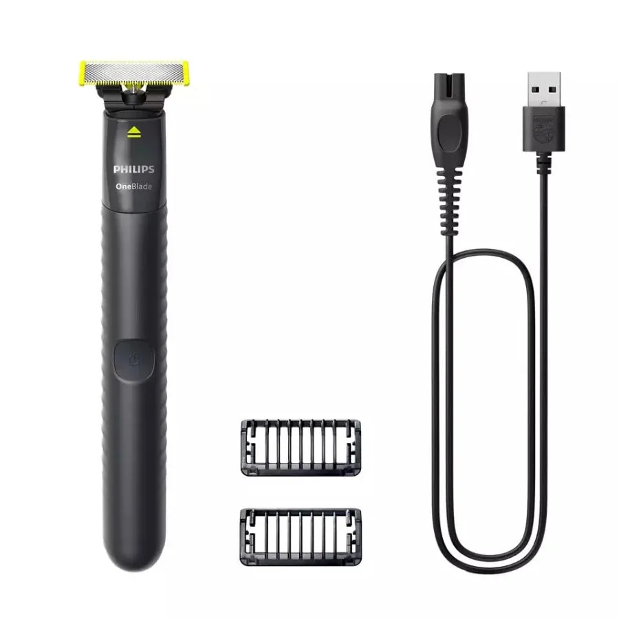 OneBlade, 45 min run time/8hour carging (NiMH, Adaptor), Original  blade, Stubble combs comb (1,3,5 mm)  QP1424/10