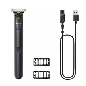 OneBlade, 45 min run time/8hour carging (NiMH, Adaptor), Original  blade, Stubble combs comb (1,3,5 mm)  QP1424/10