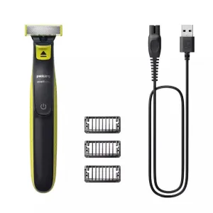 OneBlade, 45 min run time/8hour charging (NiMH, Adaptor), Original  blade, Stubble combs comb (1,3,5 mm) QP2724/10