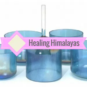 Optically Clear Colored Crystal Singing Bowl - 9"
