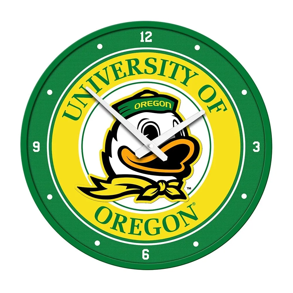 Oregon Ducks: Modern Disc Wall Clock