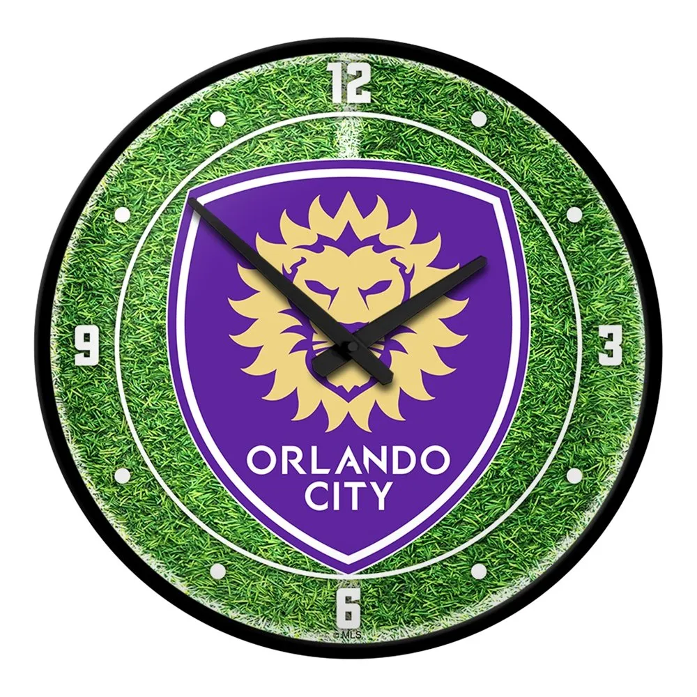 Orlando City: Pitch - Modern Disc Wall Clock