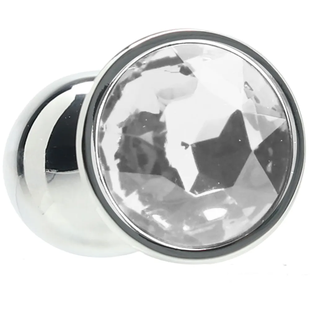 Ouch! Round Gem Silver Plug in Small
