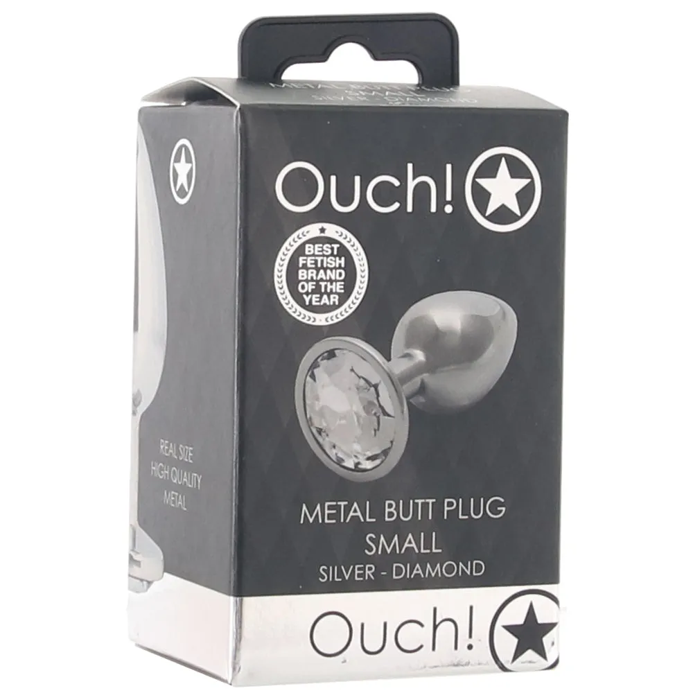 Ouch! Round Gem Silver Plug in Small