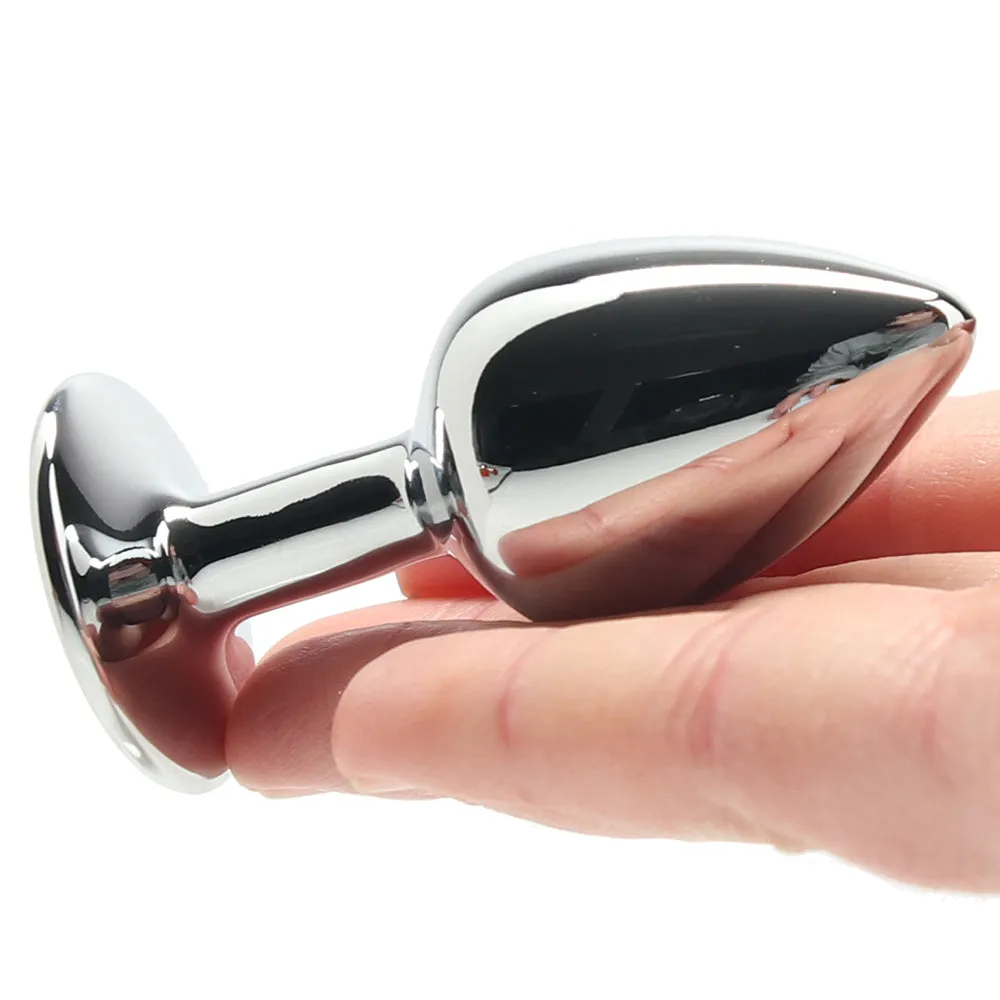 Ouch! Round Gem Silver Plug in Small
