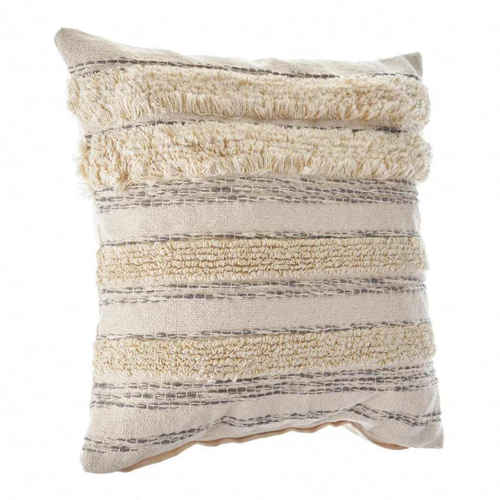 Over-Tufted Pillows Luxury Cotton Throw Pillow Rajani Home