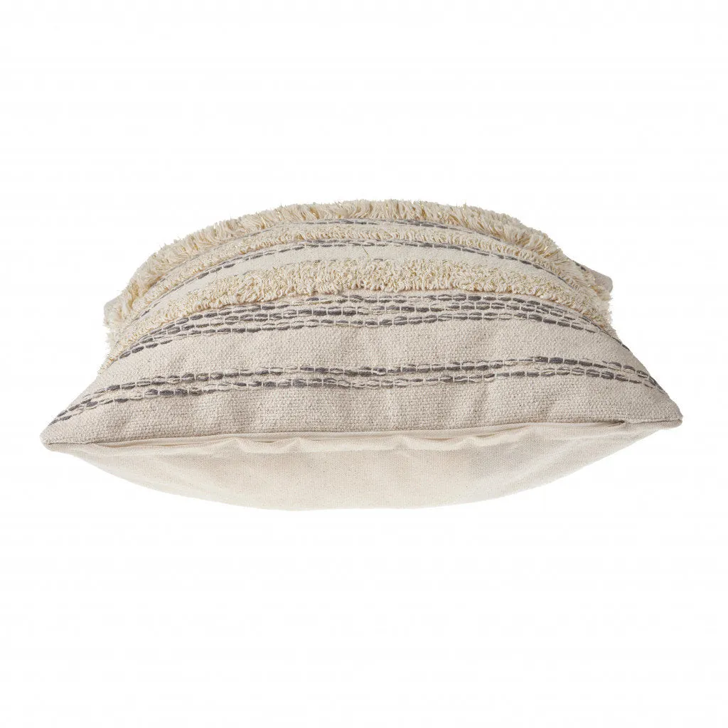 Over-Tufted Pillows Luxury Cotton Throw Pillow Rajani Home