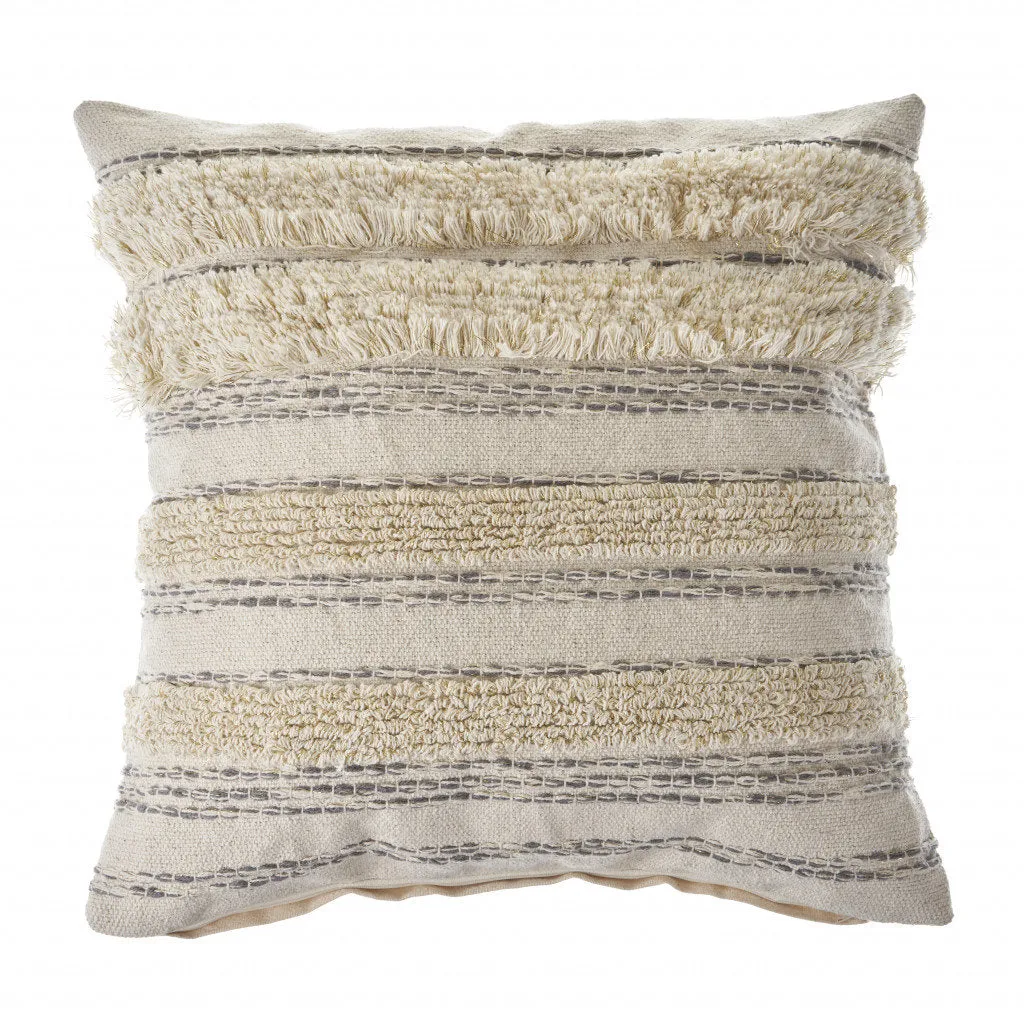 Over-Tufted Pillows Luxury Cotton Throw Pillow Rajani Home