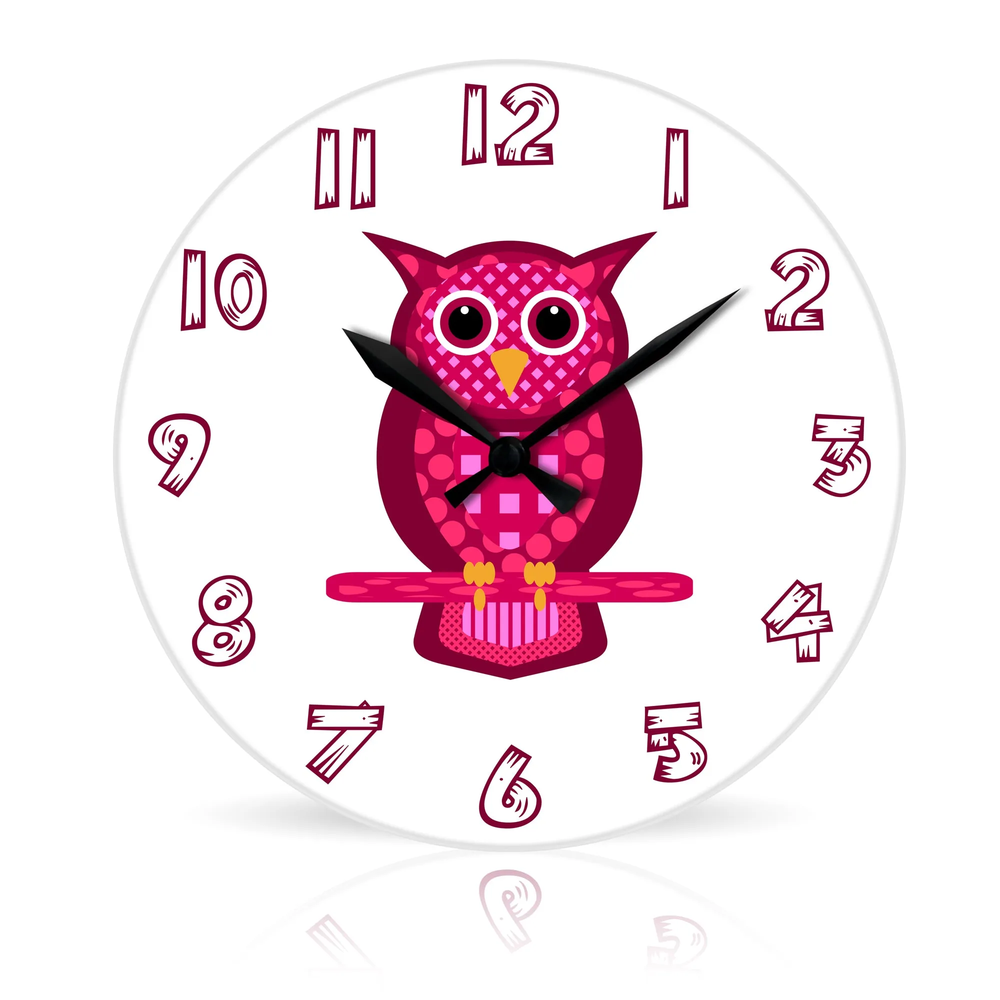 Owl <br>Round Acrylic Wall Clock 10.75"