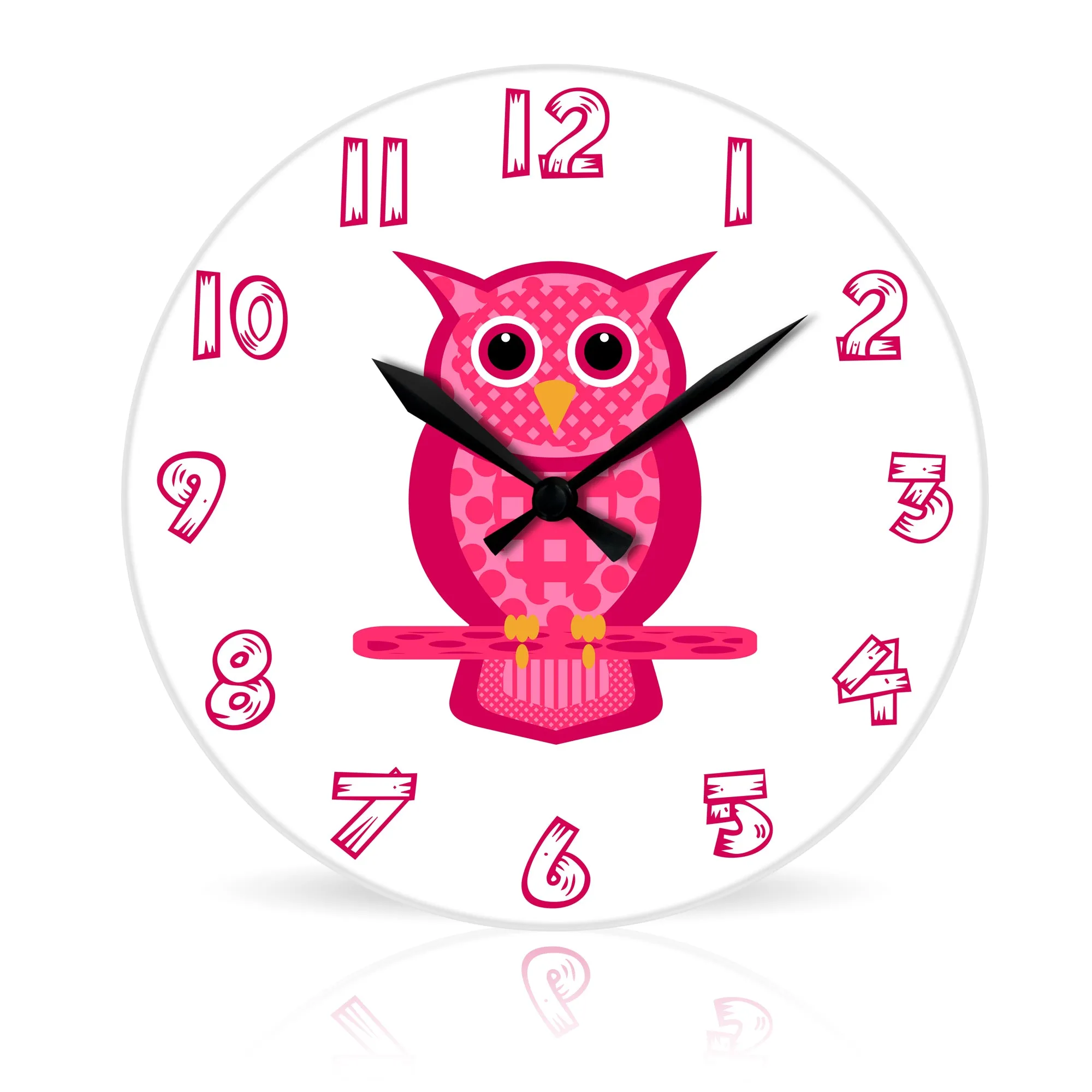 Owl <br>Round Acrylic Wall Clock 10.75"