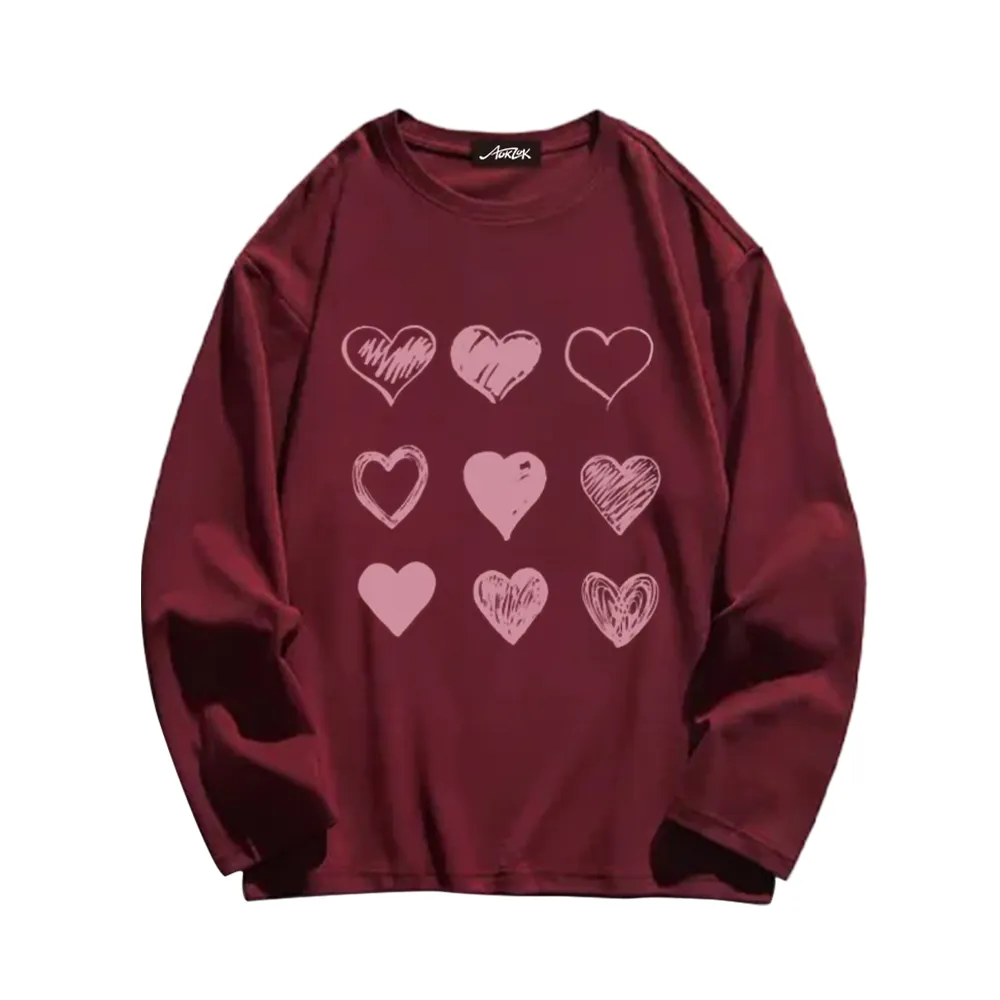 Painting Love Print Long Sleeve Shirt