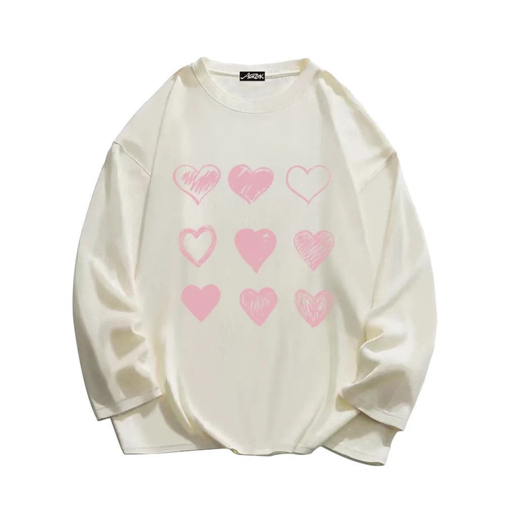 Painting Love Print Long Sleeve Shirt