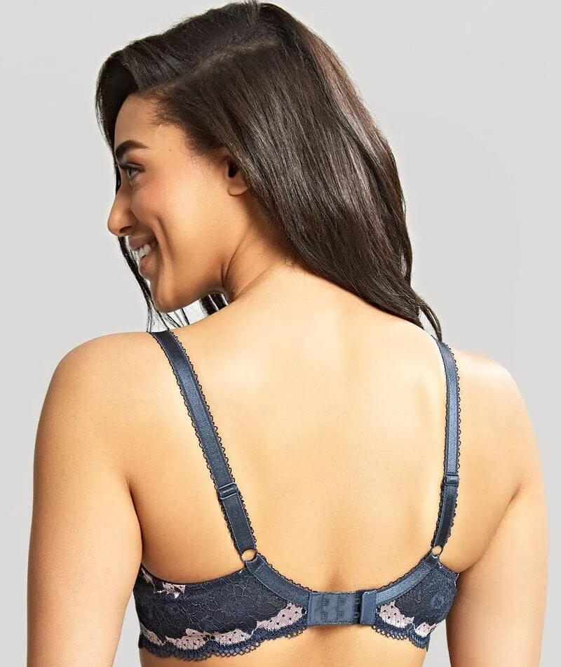 Panache Clara Moulded Sweetheart Underwire Bra - Navy Pearl
