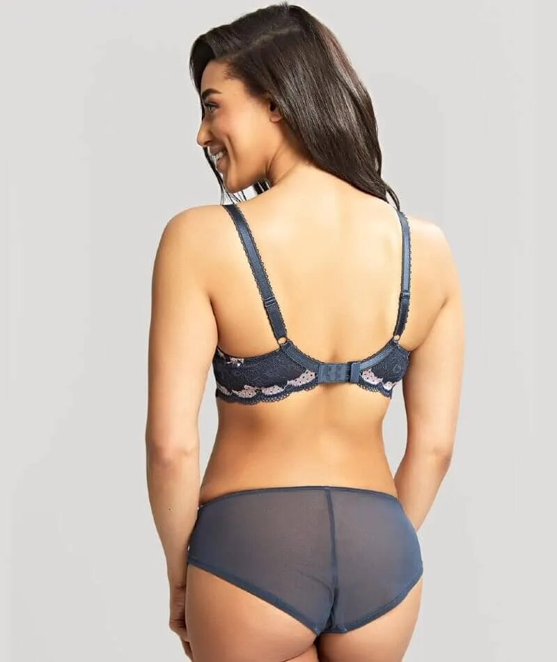 Panache Clara Moulded Sweetheart Underwire Bra - Navy Pearl
