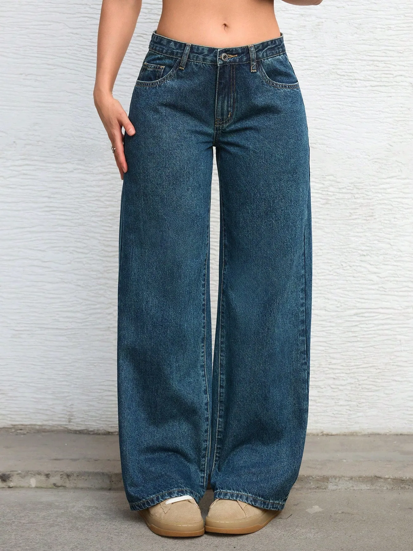 Pantalones vaqueros de pierna ancha de Cherry Vibes en