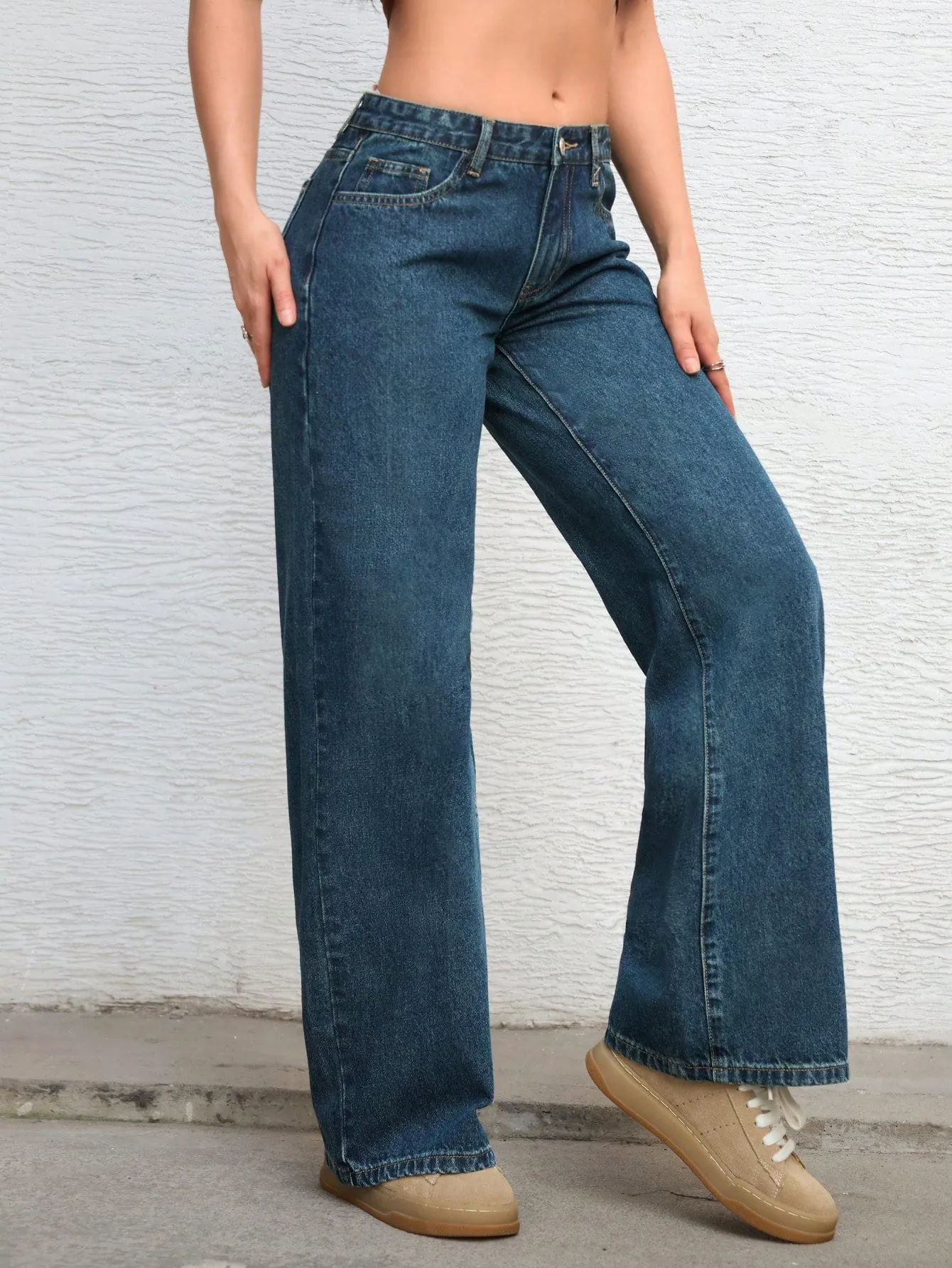 Pantalones vaqueros de pierna ancha de Cherry Vibes en