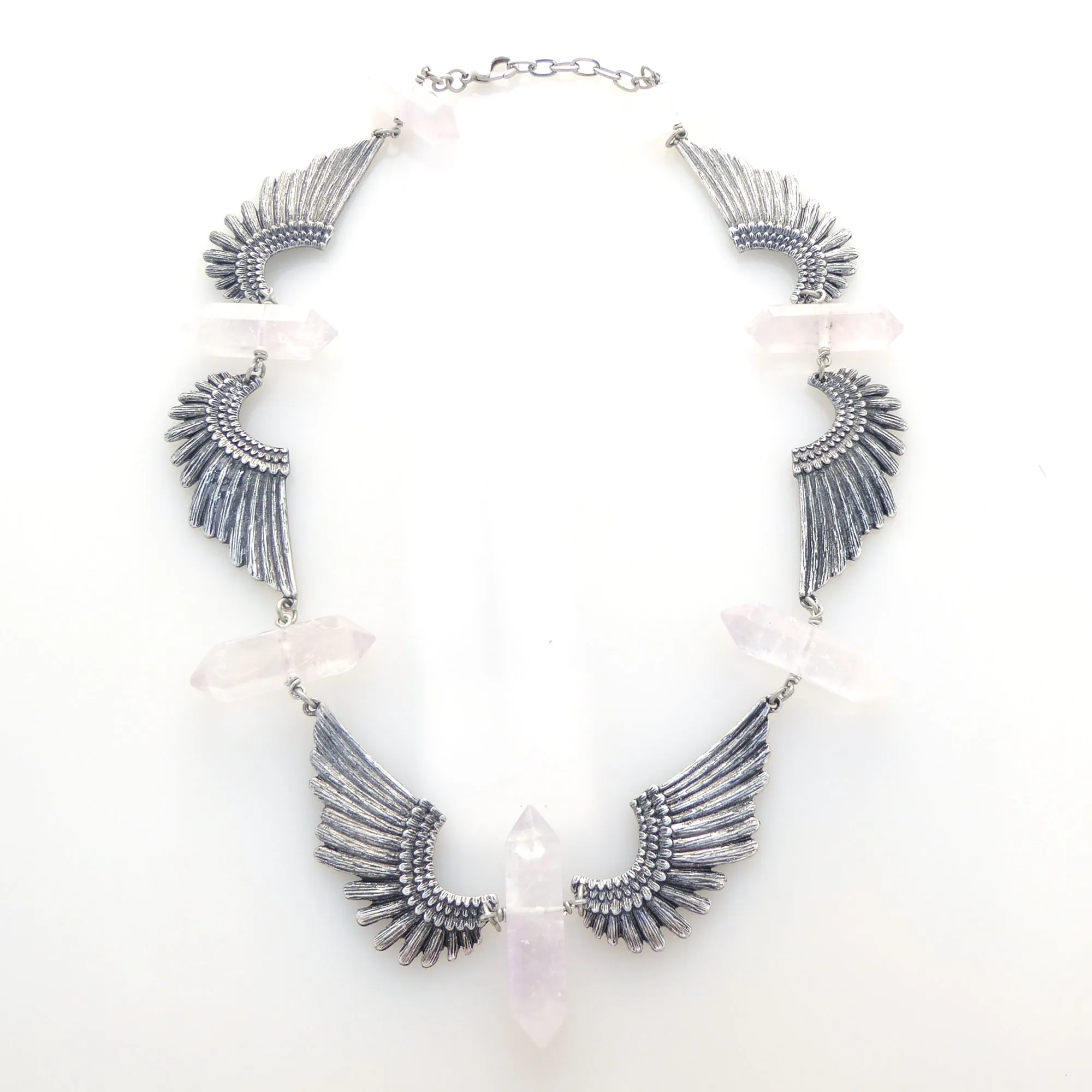 Parendi wing quartz necklace