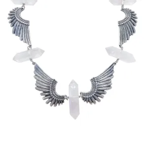 Parendi wing quartz necklace