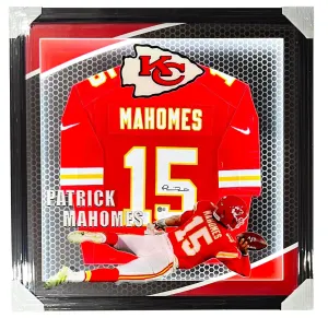 Patrick Mahomes Chiefs Signed Nike Game Jersey LED Lighting 3D Custom Framed BAS