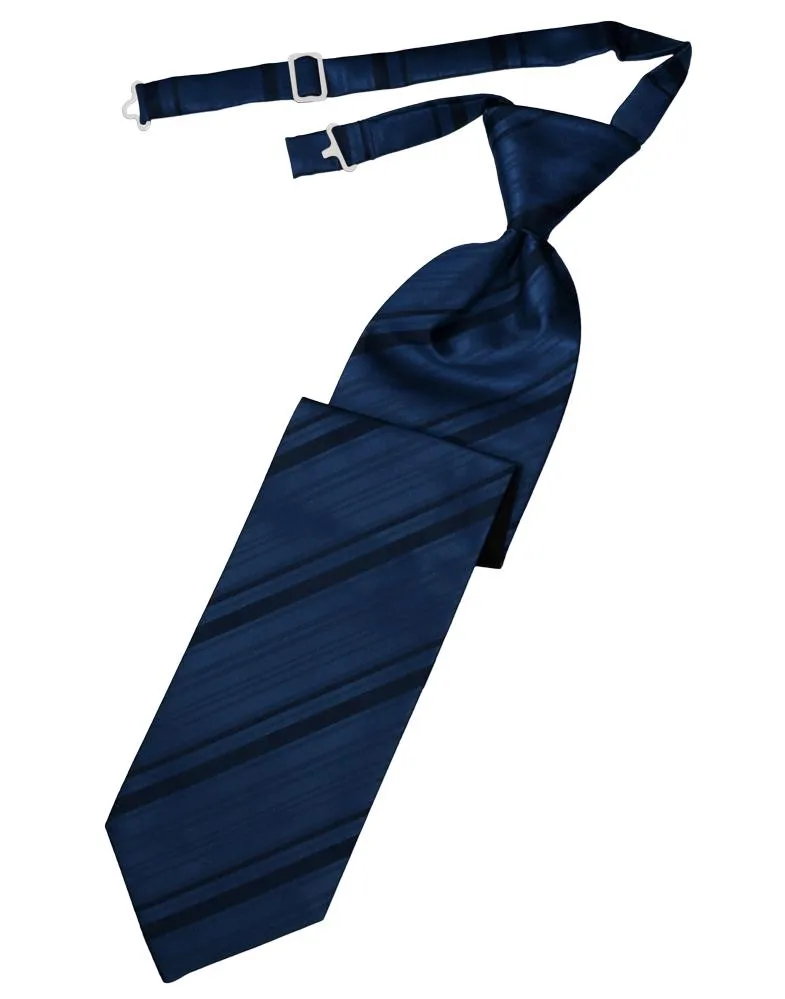 Peacock Striped Satin Necktie