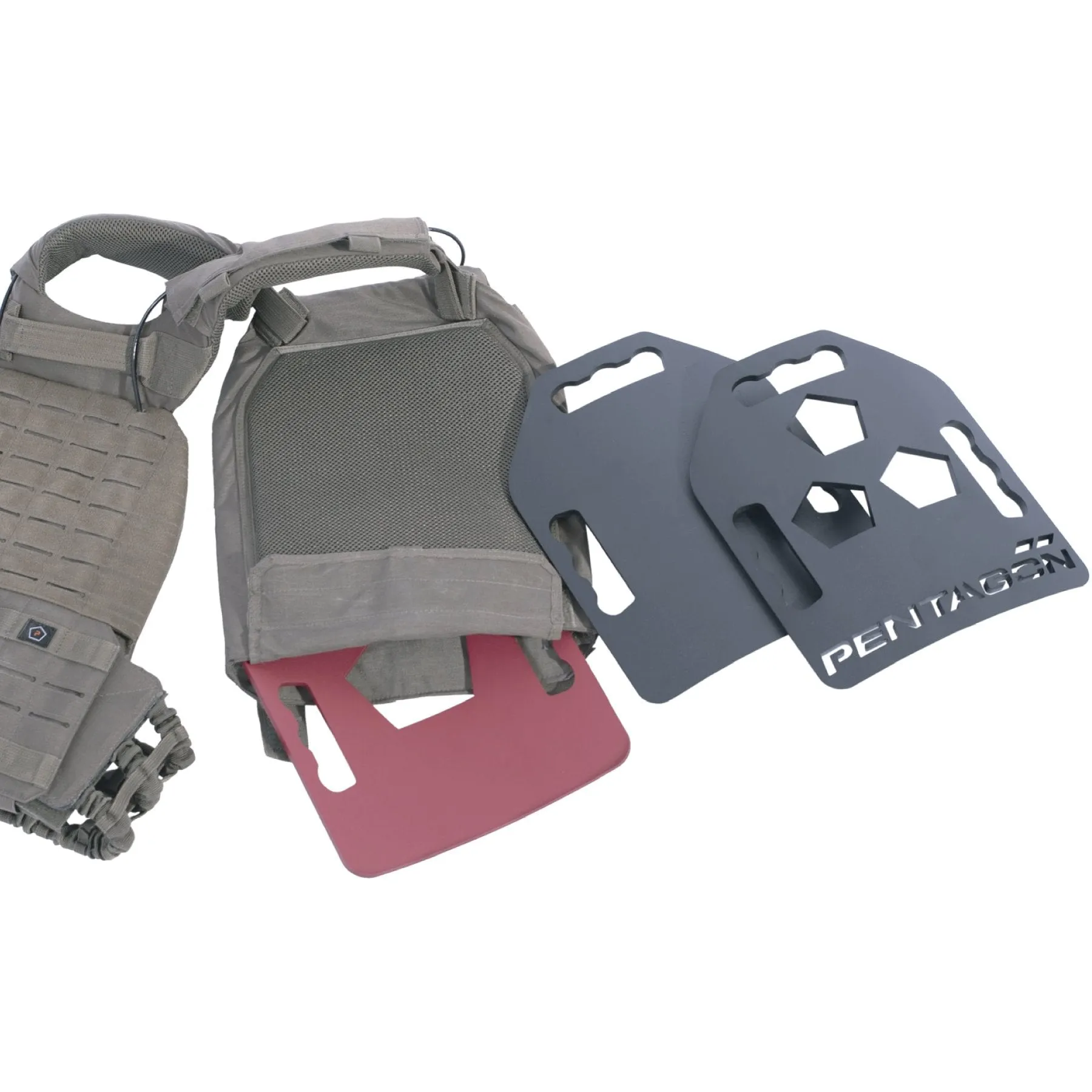 Pentagon Tactical Metallon TAC Fitness Training Plate 2x2.5kg Lava Red