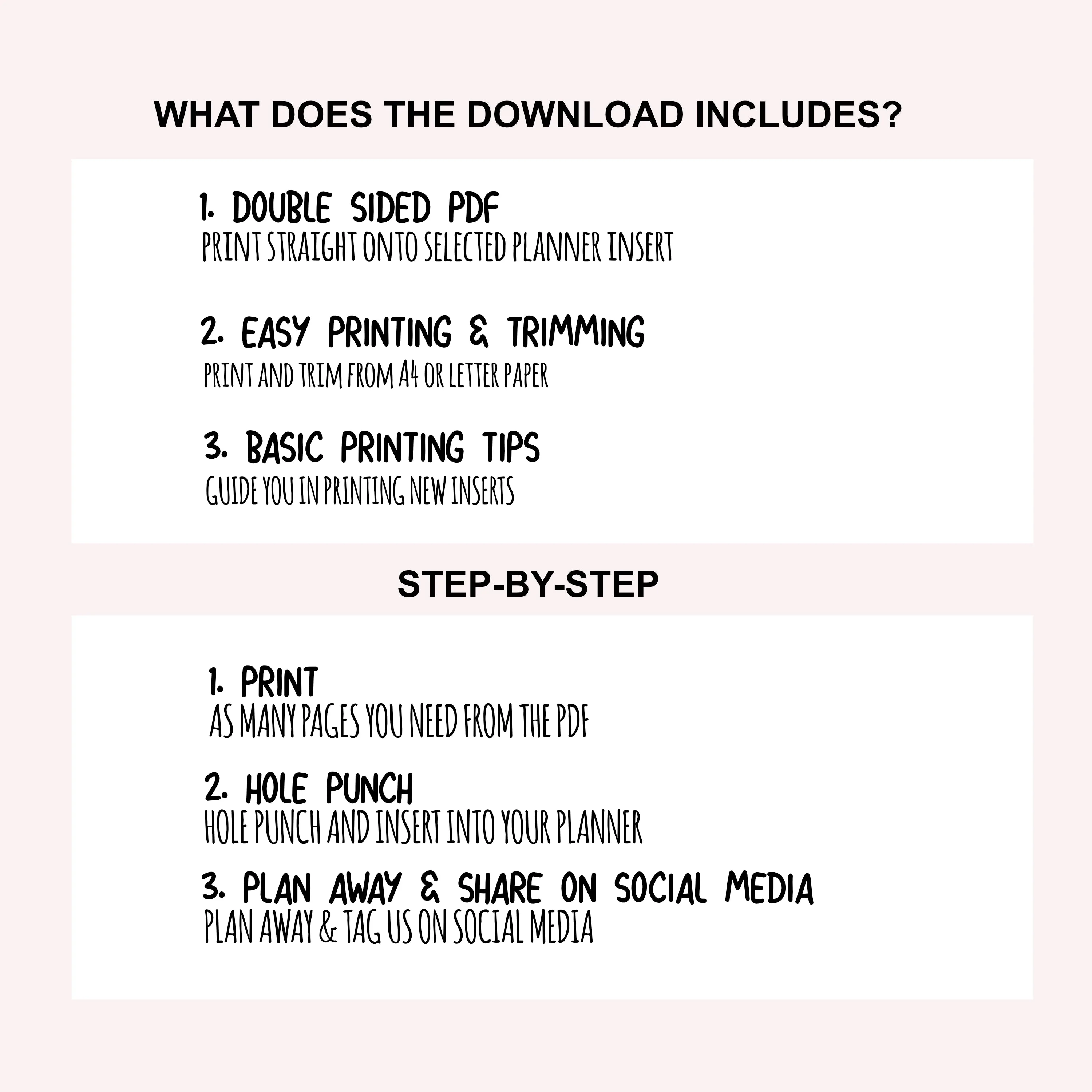 Persaonl Ring Size | Neku Functional Undated Daily Inserts Version 2 | PRINTABLE