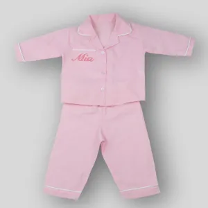 Personalised Baby Girls Pyjamas - Pink