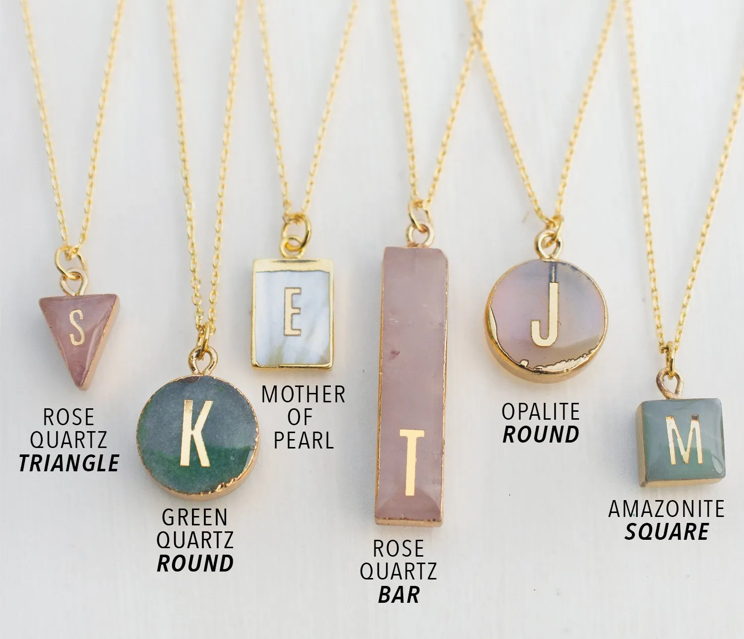Personalized Initial Necklace, mother's day gift, mom jewelry, new mom gift, Pearl necklace, rose quartz pendant, necklace, custom necklace