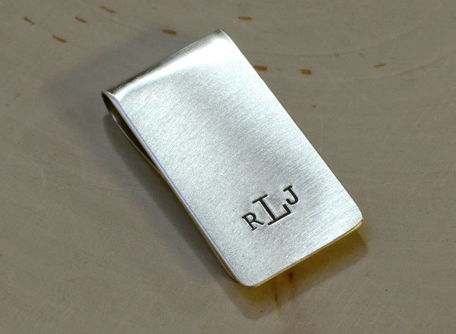 Personalized Monogram on Sterling Silver Money Clip - Other Metals also available