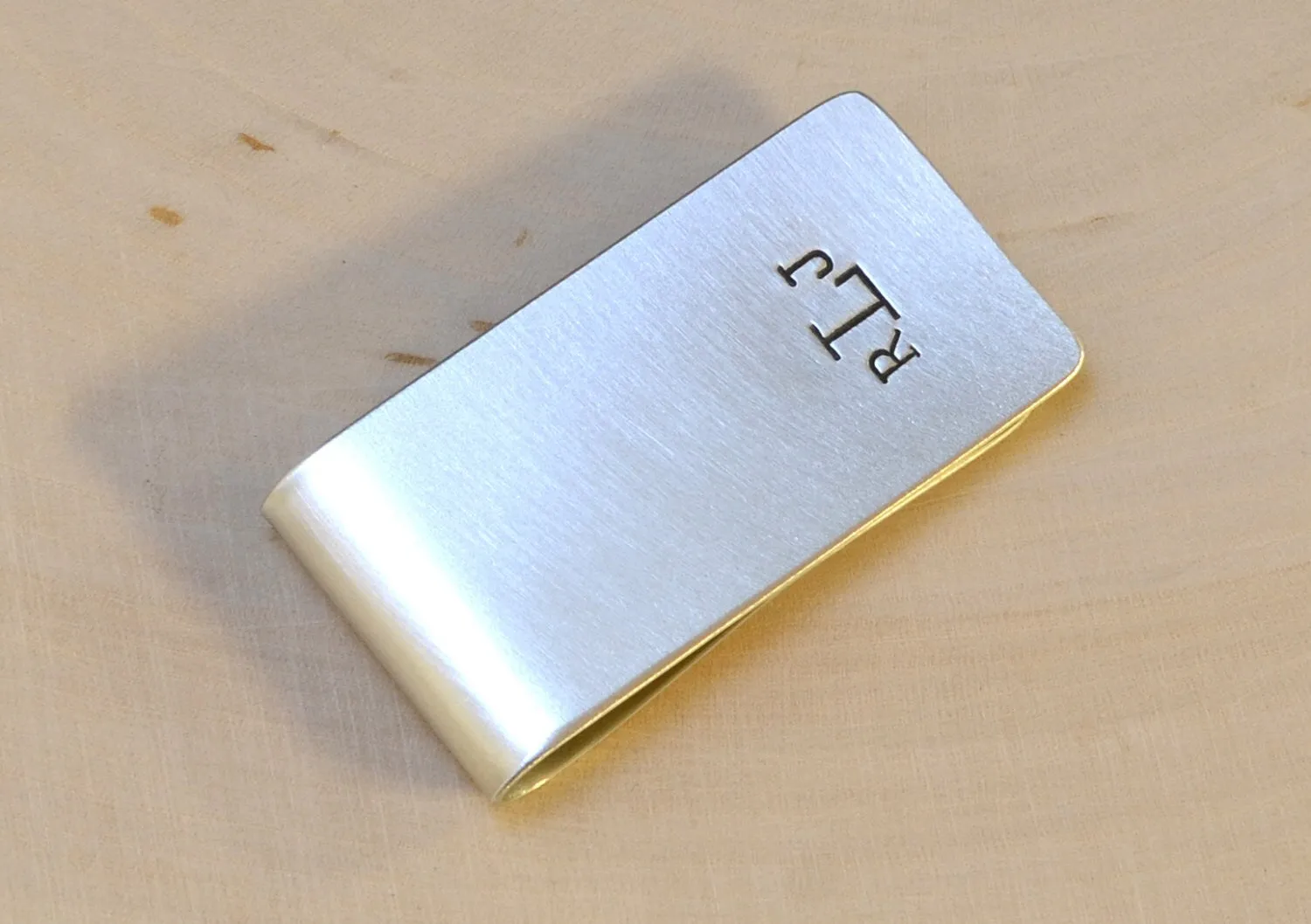 Personalized Monogram on Sterling Silver Money Clip - Other Metals also available