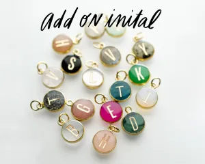 Personalized stone pendant, gemstone pendant, minimal jewelry, mom gift, new mom gift, gemstone initial pendant, tiny stone single pendant