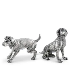 Pewter Salt & Pepper Set - Spaniels