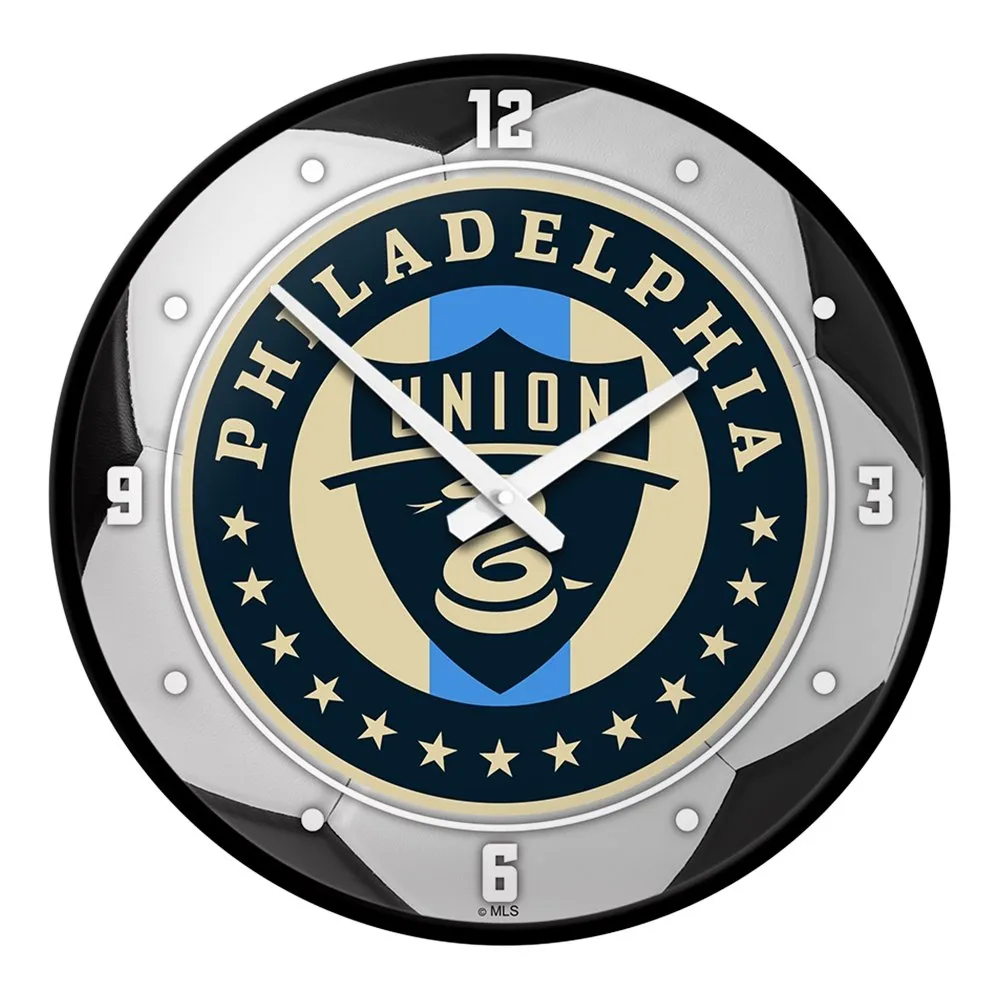 Philadelphia Union: Soccer Ball - Modern Disc Wall Clock