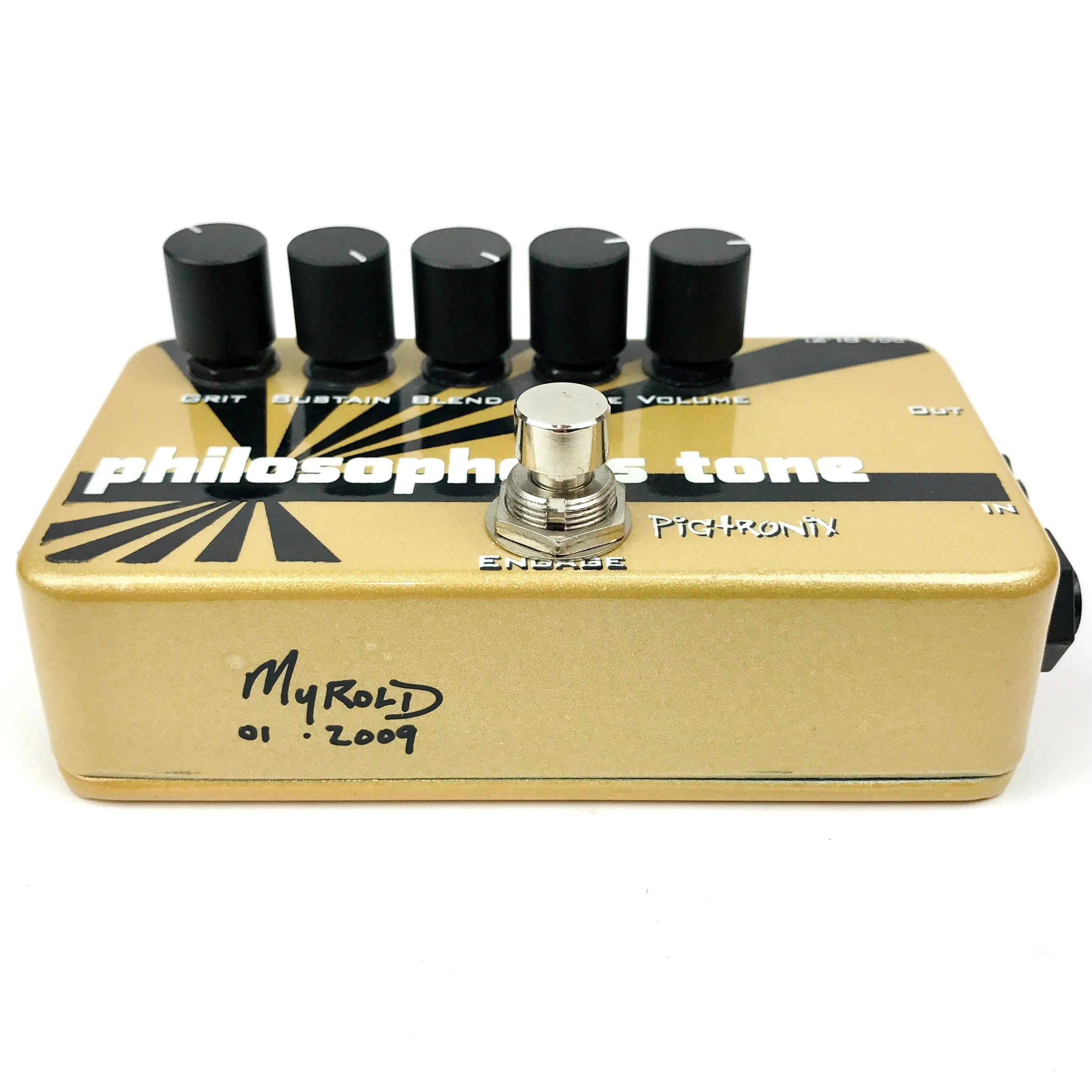 Pigtronix Philosopher's Tone, 1st run from 2009, gold paint by Myrold