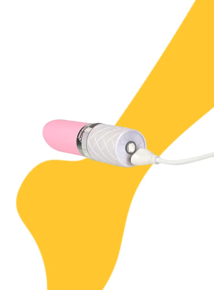 Pillow Talk LUSTY Swarovski Crystal Mini Lipstick Clitoral Vibrator with Flickering Tongue Pink
