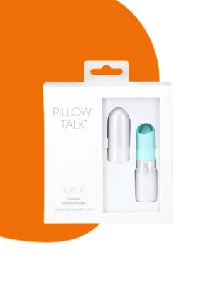 Pillow Talk LUSTY Swarovski Crystal Mini Lipstick Clitoral Vibrator with Flickering Tongue