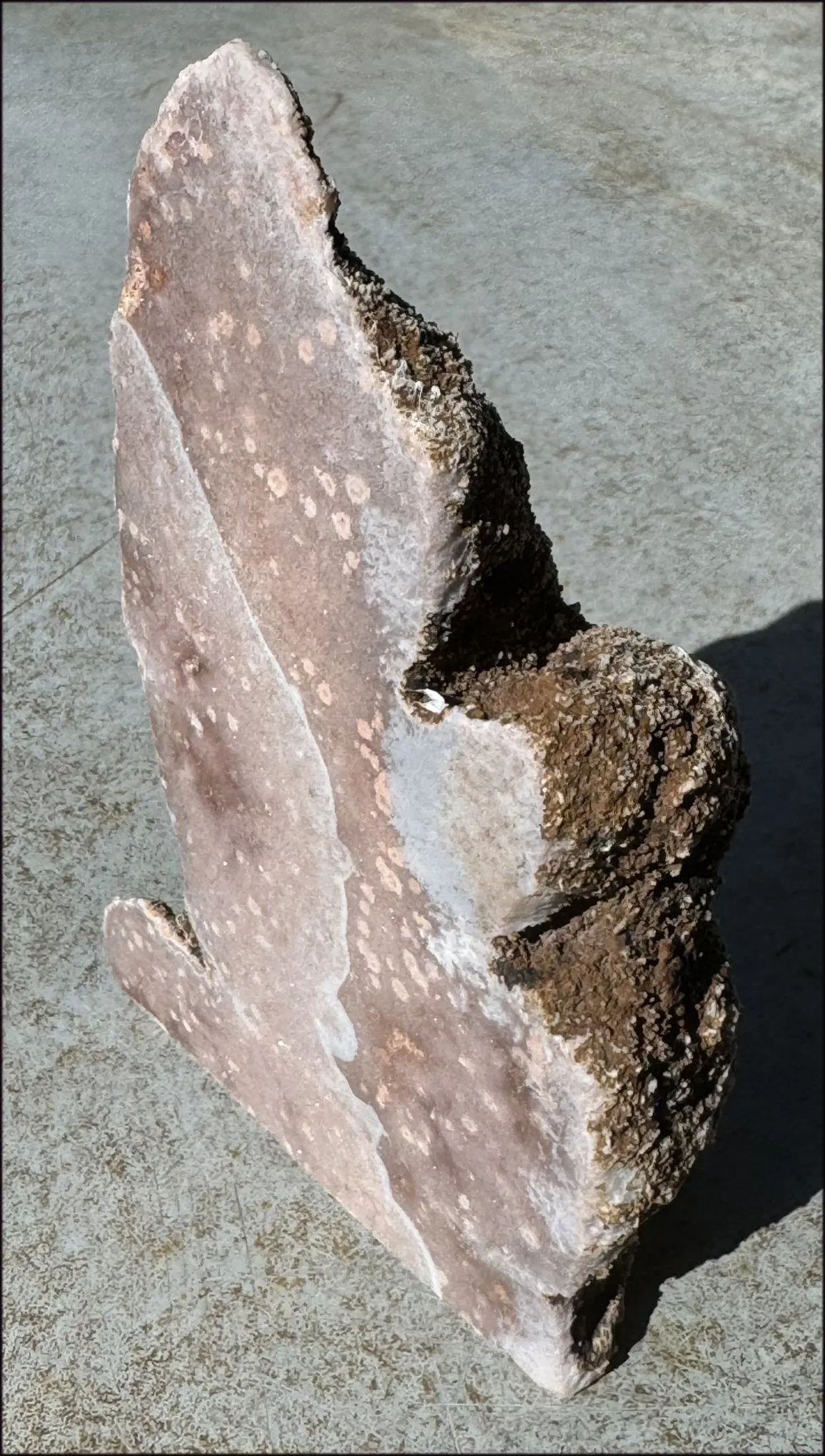 Pink Amethyst Standing Stone with Cute Spots! - Heart Chakra work, Relieve Stress Anxiety