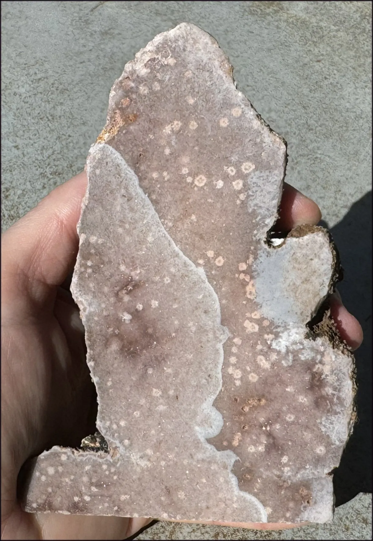 Pink Amethyst Standing Stone with Cute Spots! - Heart Chakra work, Relieve Stress Anxiety