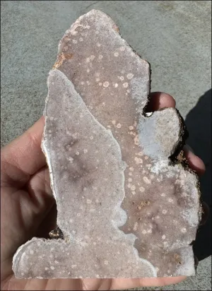 Pink Amethyst Standing Stone with Cute Spots! - Heart Chakra work, Relieve Stress Anxiety