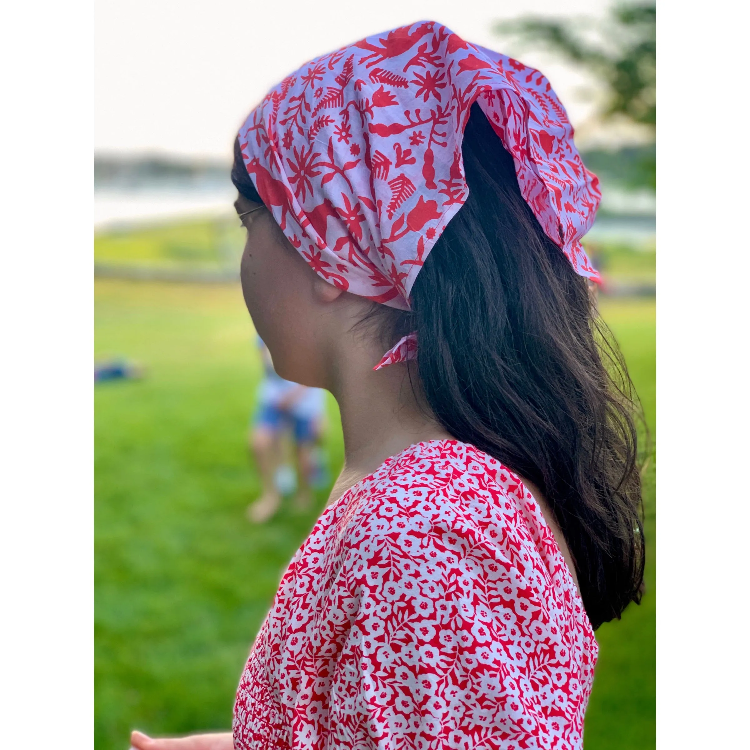 Pink and Red Jaguar Bandana