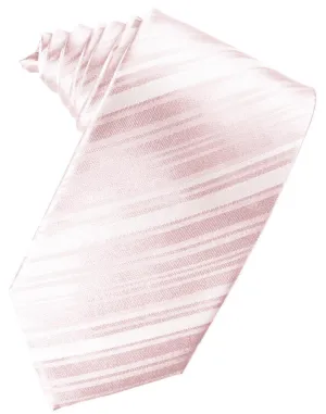 Pink Striped Satin Necktie