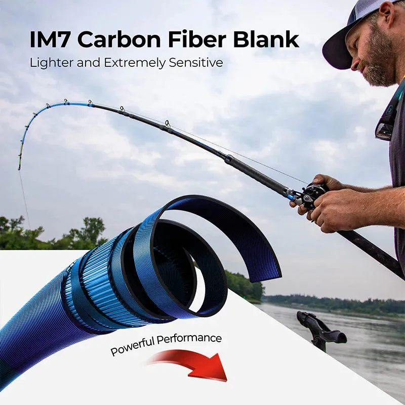 PISCIFUN® LED Lumicat II Catfish Rods, 2 Piece Casting Rods